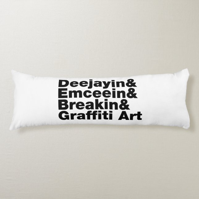 Coussins Longs Quatre éléments de l'Hip hop (Devant)