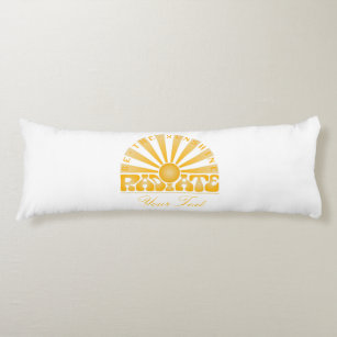 Coussins Longs RADIATE Be the Sunshine Vintage Retro Gold Graphic