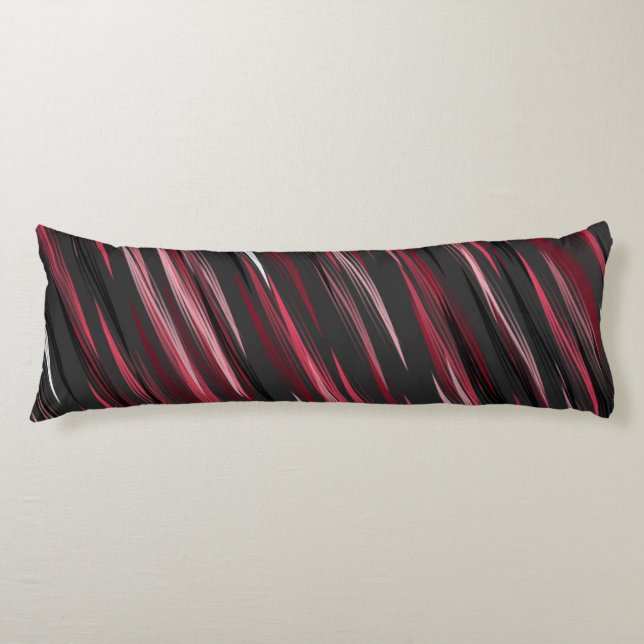 Coussins Longs Raies noires roses et grises (Devant)