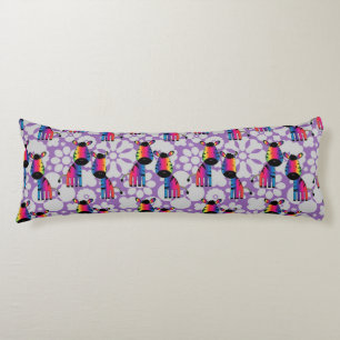 Coussins Longs Rainbow Zebra
