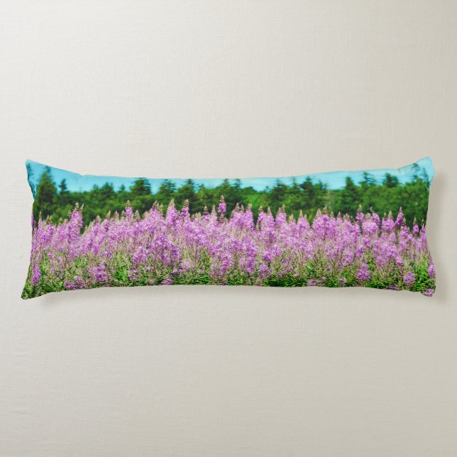 Coussins Longs Rangée des lupins de lavande (Devant)