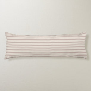 Coussins Longs Rayé Beige & Taupe Maison de Campagne Rustique Neu