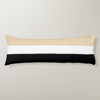 Coussins Longs Rayure Abstraite Beige Noir