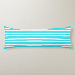 Coussins Longs Rayures Bleues et Blanches Motif Sans Fin