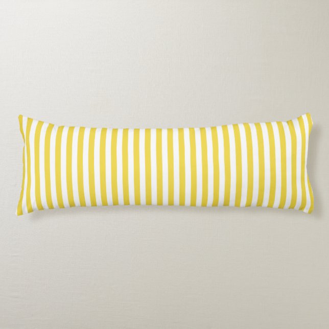 Coussins Longs Rayures jaunes (Devant)