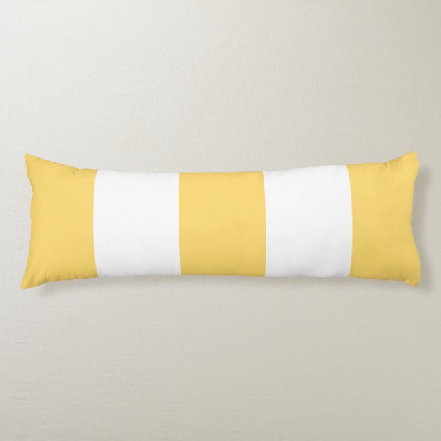 Coussins Longs Rayures Jaunes Et Blanches (Devant)