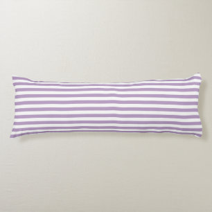 Coussins Longs Rayures lavande violettes et blanches
