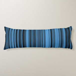Coussins Longs Rayures Noir Bleu
