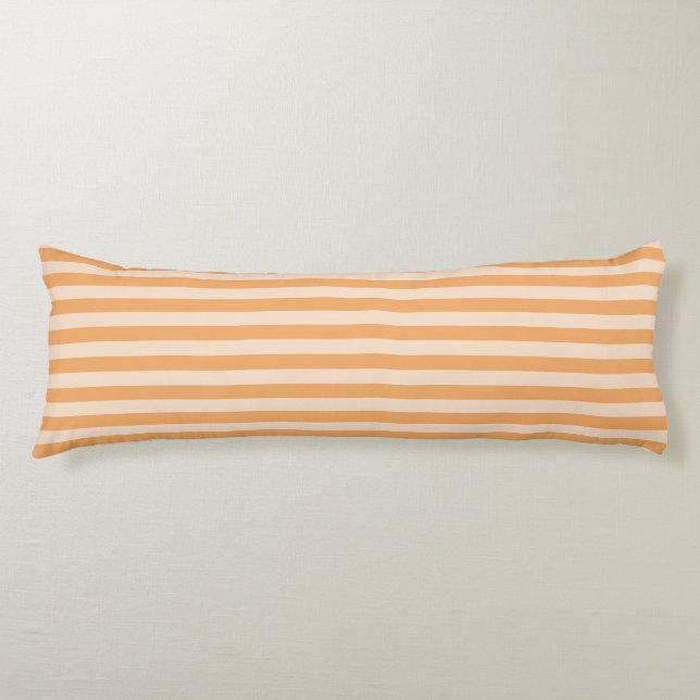 Coussins Longs Rayures orange (Devant)