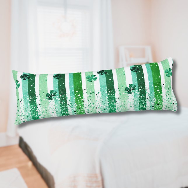 Coussins Longs Rayures verticales blanches et vertes classiques a (Créateur téléchargé)