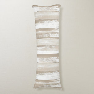 Coussins Longs Rayures vintages d'aquarelle dans les tons gris