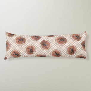 Coussins Longs Redondance Redonhound Peinture mignonne Chien Art