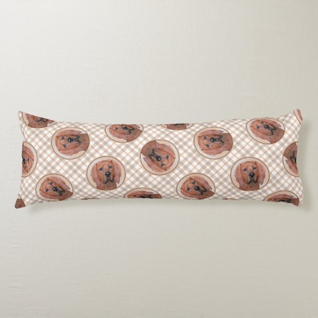 Coussins Longs Redondance Redonhound Peinture mignonne Chien Art  (Devant)