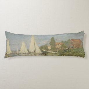 Coussins Longs Régates à Argenteuil, peinture à l'huile, Claude M
