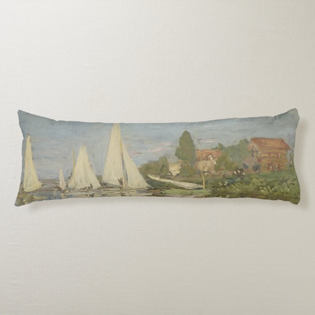 Coussins Longs Régates à Argenteuil, peinture à l'huile, Claude M (Devant)