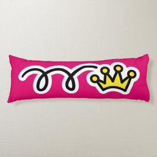 Coussins Longs Reine de tout couronne décoration de lit de chambr