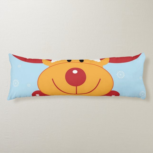 Coussins Longs Rennes de Noël Roudolph (Devant)