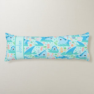 Coussins Longs Requin sous la mer Cute Motif personnalisé