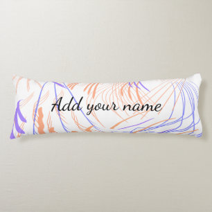 Coussins Longs Résumé aquarelle orange violet ajouter nom texte t