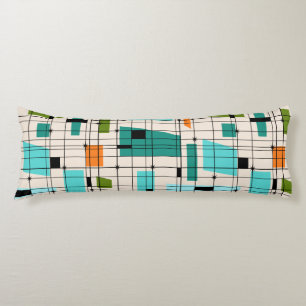 Coussins Longs Retro Grid et Starbursts Body Pillow
