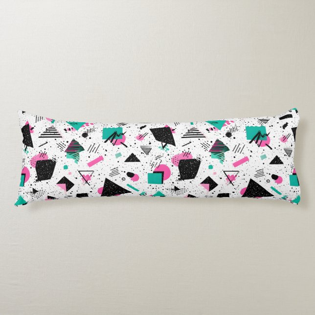 Coussins Longs Retro Memphis Geometric Pattern (Devant)
