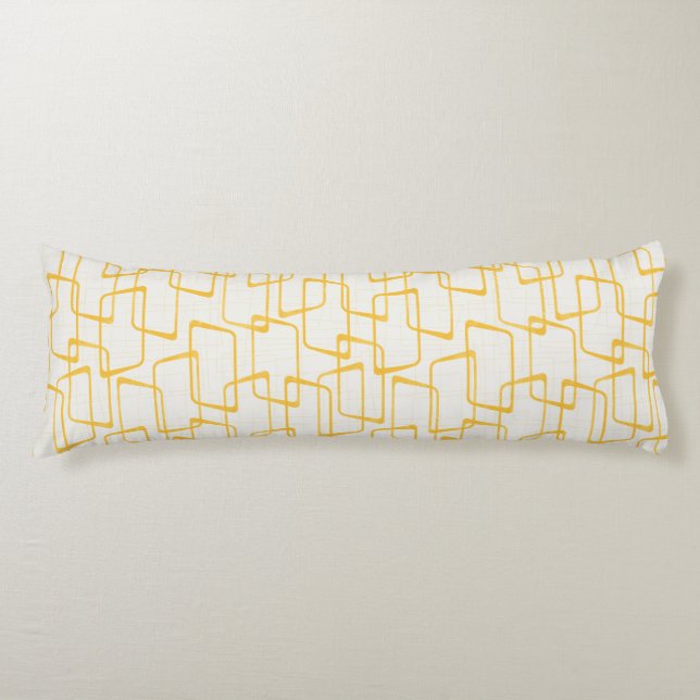 Coussins Longs Reverse Yellow Retro Lino Imprimer Motif géométriq (Devant)