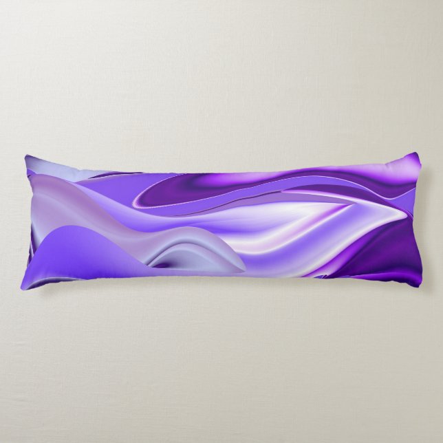 Coussins Longs Rêves d'arc-en-ciel de fleurs violettes (Devant)