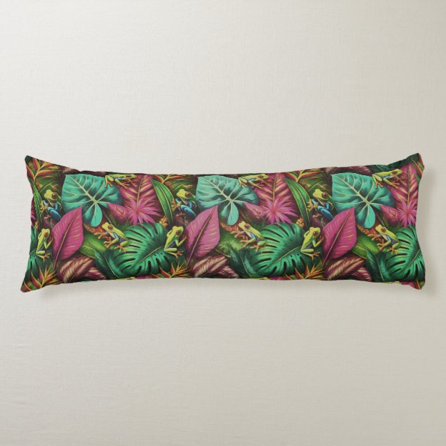 Coussins Longs Rêves de grenouille arboricole motif de surface tr (Devant)