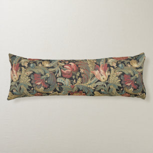 Coussins Longs Riche brocart de tapisserie florale antique victor