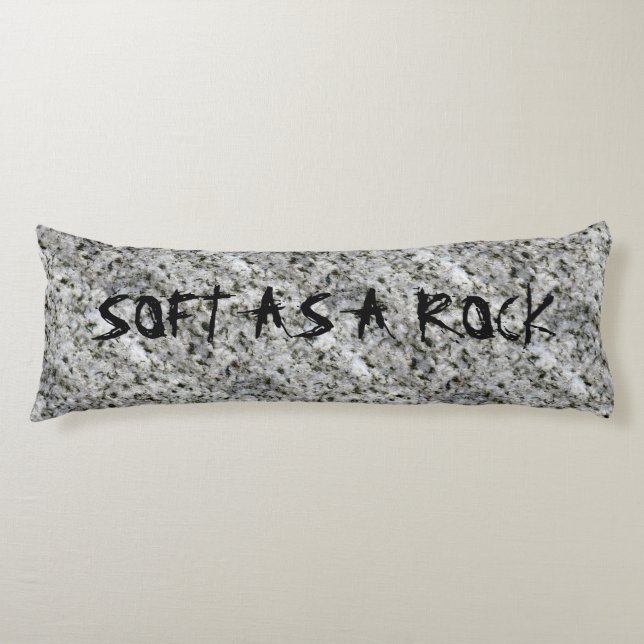 Coussins Longs Roche de granit blanc avec texte (Devant)