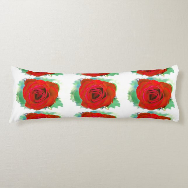Coussins Longs Rose rouge (Devant)