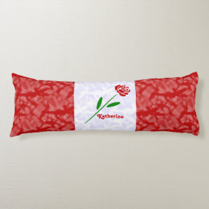 Coussins Longs Rose rouge personnalisée Art Déco