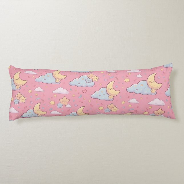 Coussins Longs Rose Temps de Sommeil (Dos)