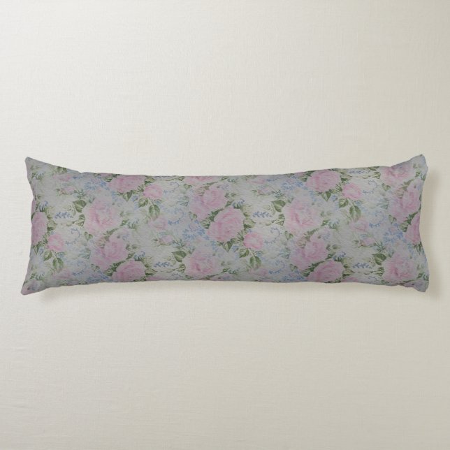 Coussins Longs Roses Florales Roses Vintage (Devant)