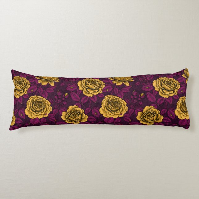 Coussins Longs Roses jaunes (Devant)