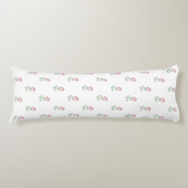 Coussins Longs Roses rouges, motif de roses, fleurs (Devant)