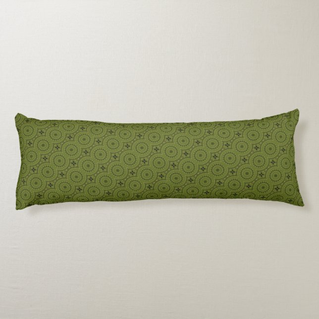 Coussins Longs Roue verte Mandala / Grünes Rad Mandala (Dos)