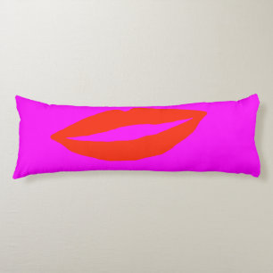 Coussins Longs Rouge lèvres rose