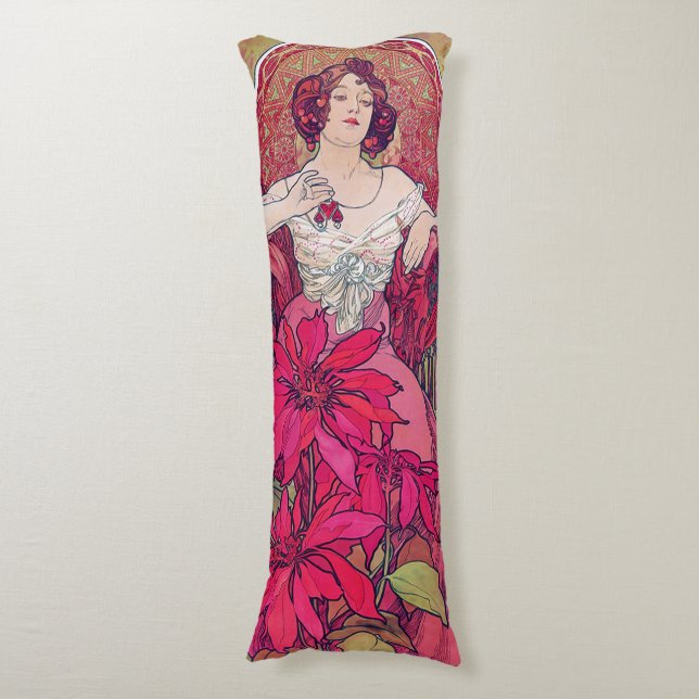 Coussins Longs Ruby (Quatre bijoux), Alphonse Mucha (Devant (Vertical))