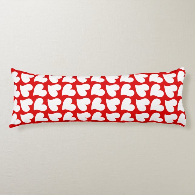 COUSSINS LONGS SAINT VALENTIN COEURS ROUGES ET BLANCS SAINT VALEN (Devant)