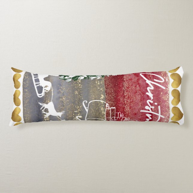 Coussins Longs Sapins de Noël vintage  (Devant)