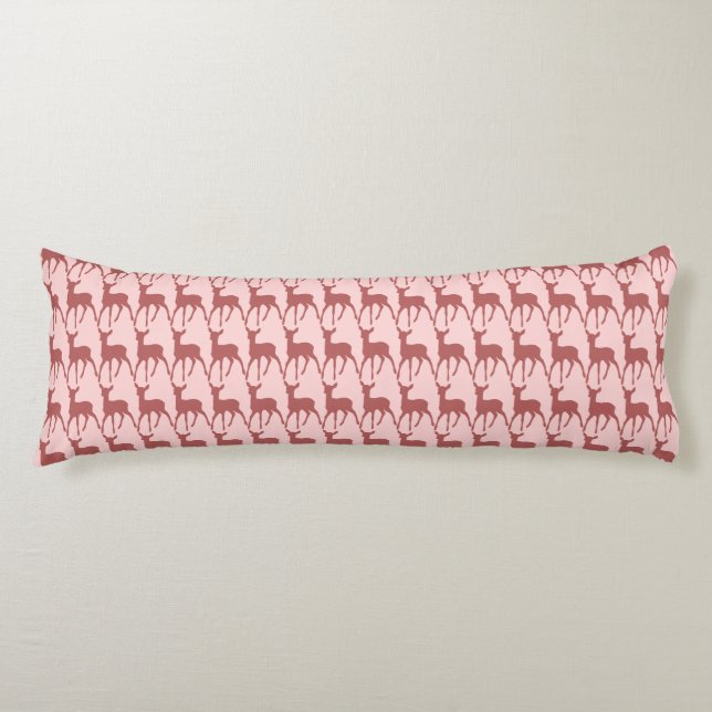 Coussins Longs Saumon Deer Arrière - plan Motif (Devant)
