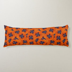Coussins Longs Scarlet Orange Poppy Motif sans joint