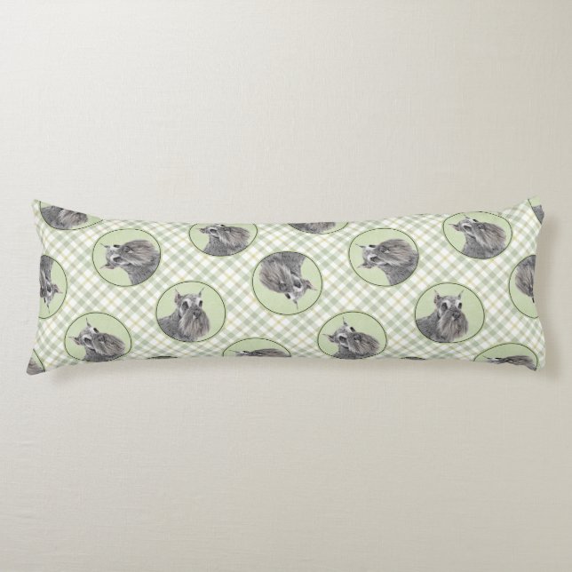 Coussins Longs Schnauzer Peinture Giant Standard Décroché Chien A (Devant)