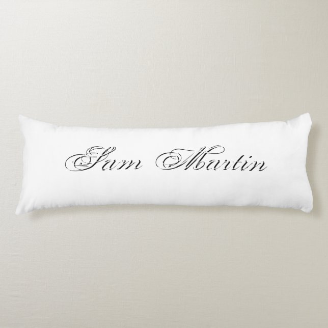 Coussins Longs Script minimaliste Joli Monogramme 3d (Devant)