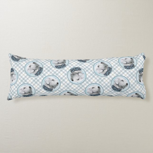 Coussins Longs Sealyham Terrier Peinture Cute Original Chien Art (Devant)