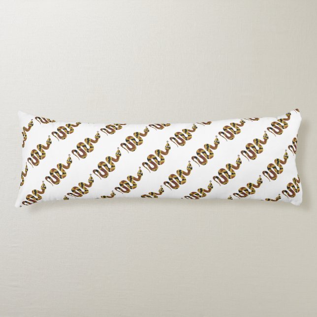 Coussins Longs Serpent Brown et Silhouette Or (Devant)