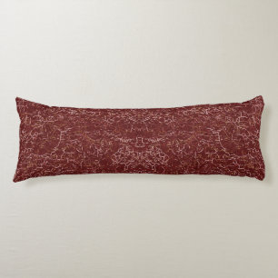 Coussins Longs Simple motif de fil abstrait rouge