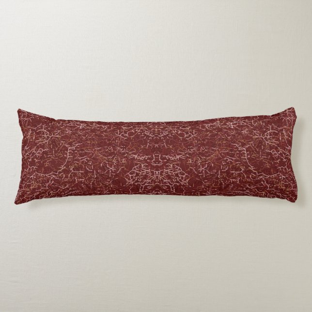 Coussins Longs Simple motif de fil abstrait rouge (Devant)