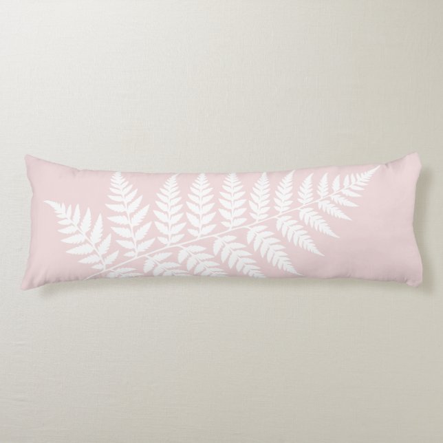 Coussins Longs Simplement raffiné Botanical Blush Rose Fougère Bl (Devant)